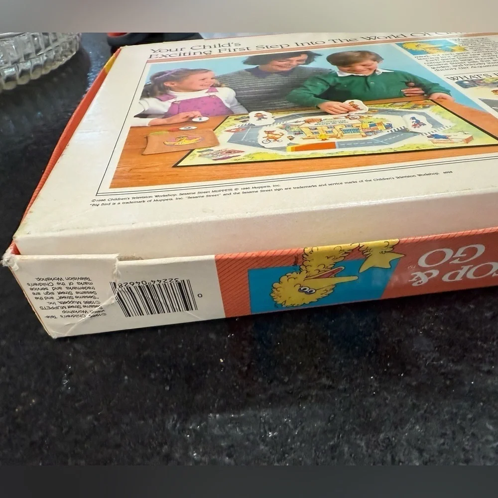 Vintage 1986 Milton Bradley Sesame Street “My First Games Stop & Go Game”